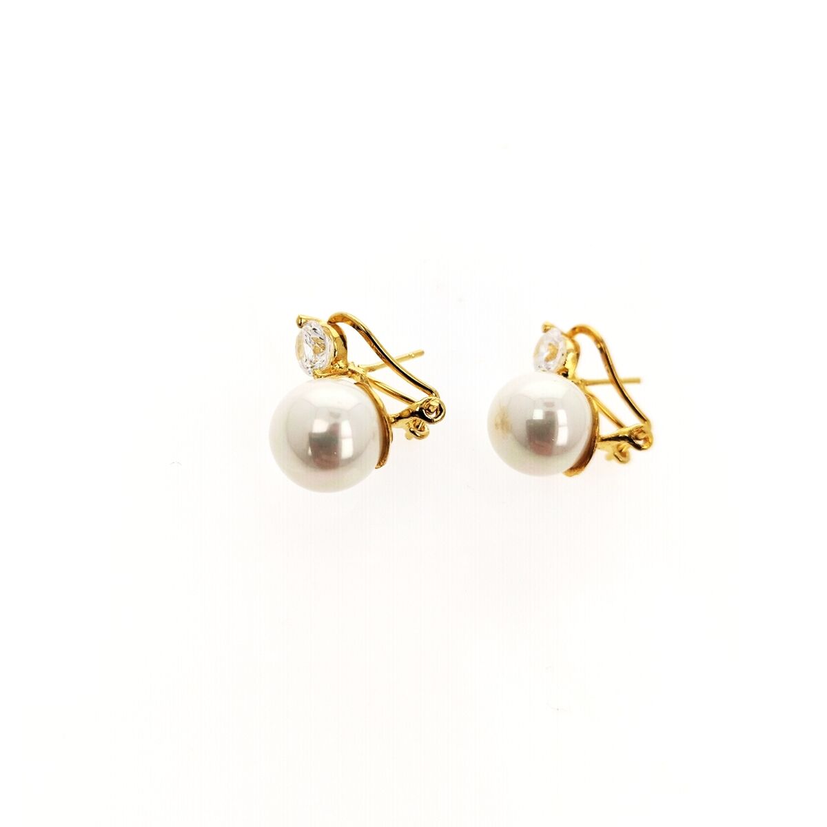 Pendientes Mujer Biplat Moda Perlas Dorado