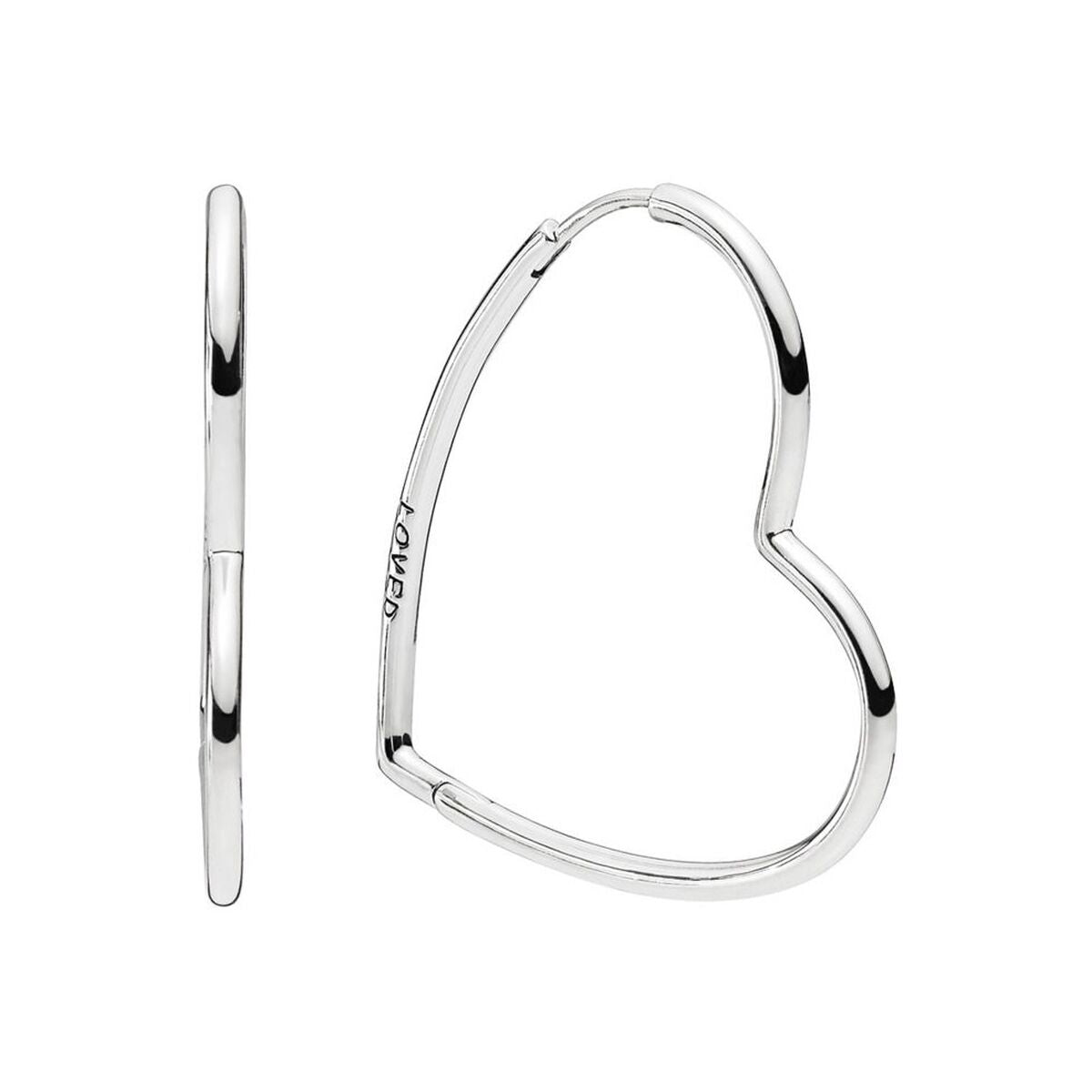 Pendientes Mujer Pandora ASYMMETRICAL HEART HOOP EARRINGS