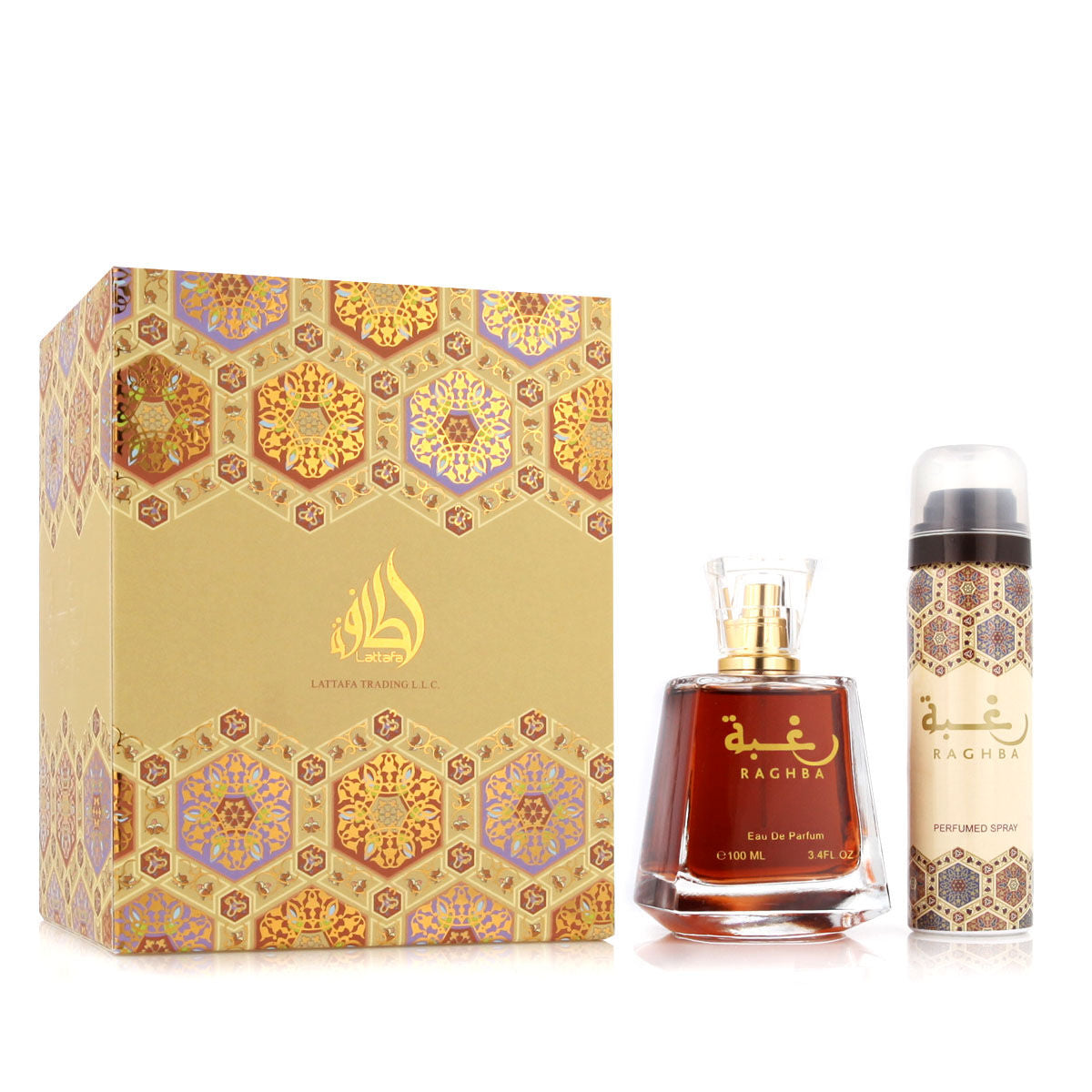 Set de Perfume Unisex Lattafa Raghba 2 Piezas