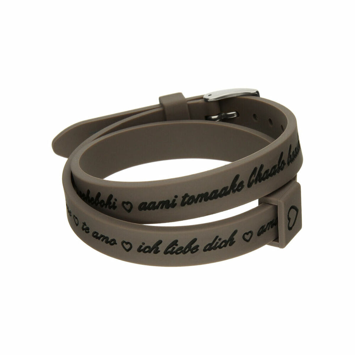 Pulsera Mujer il mezzometro I LOVE YOU SILVER - BRACCIALE IN SILICONE/SILICONE BRACELET