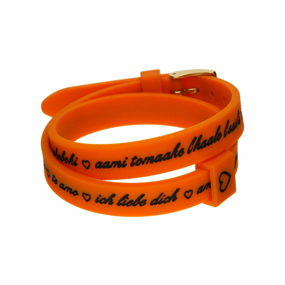 Pulsera Mujer il mezzometro I LOVE YOU GOLD - BRACCIALE IN SILICONE/SILICONE BRACELET