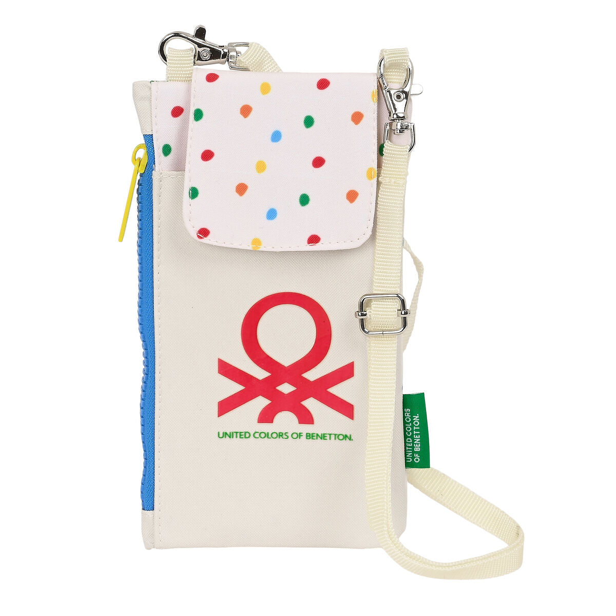 Monedero Benetton Topitos Funda para Móvil Blanco