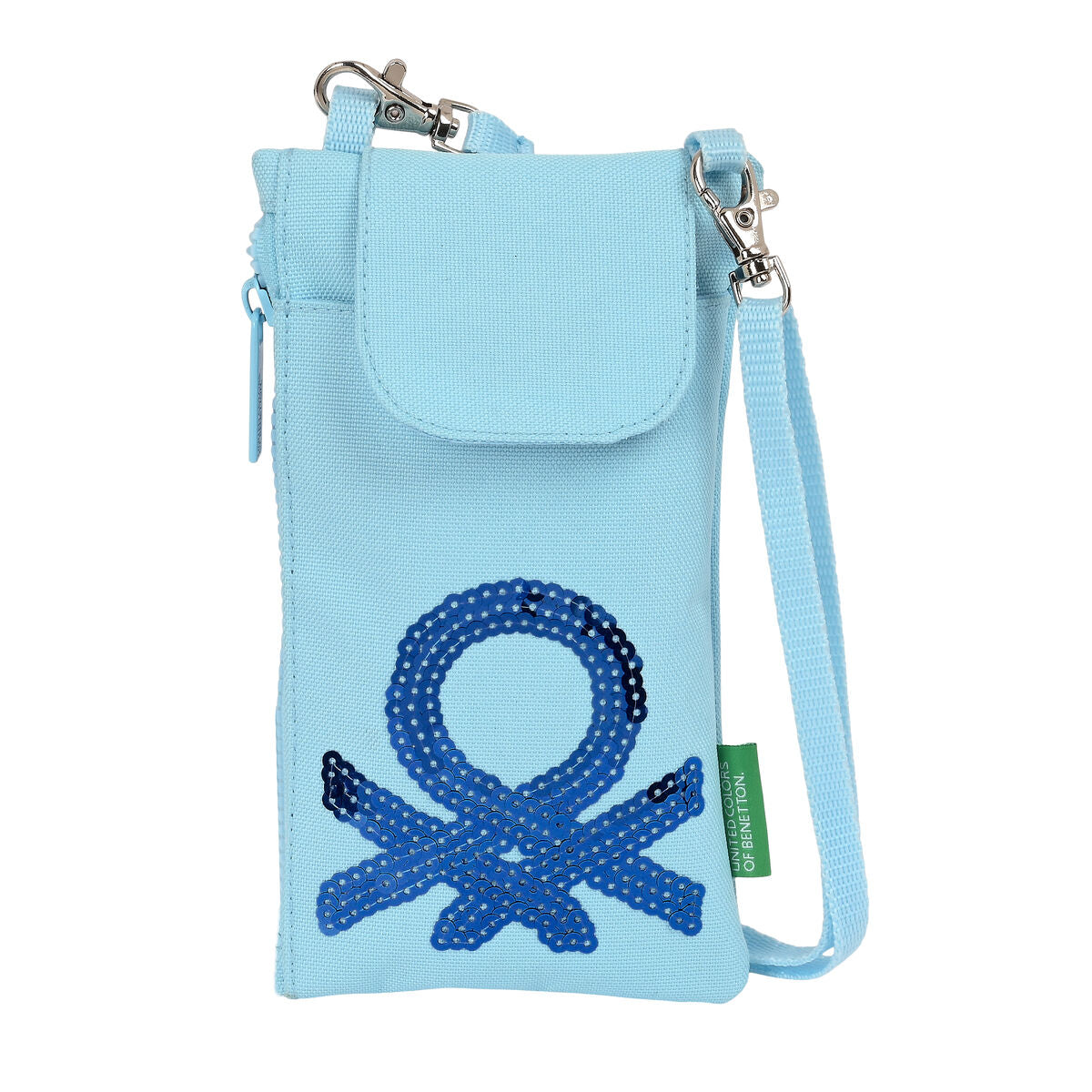 Monedero Benetton Sequins Funda para Móvil Azul claro