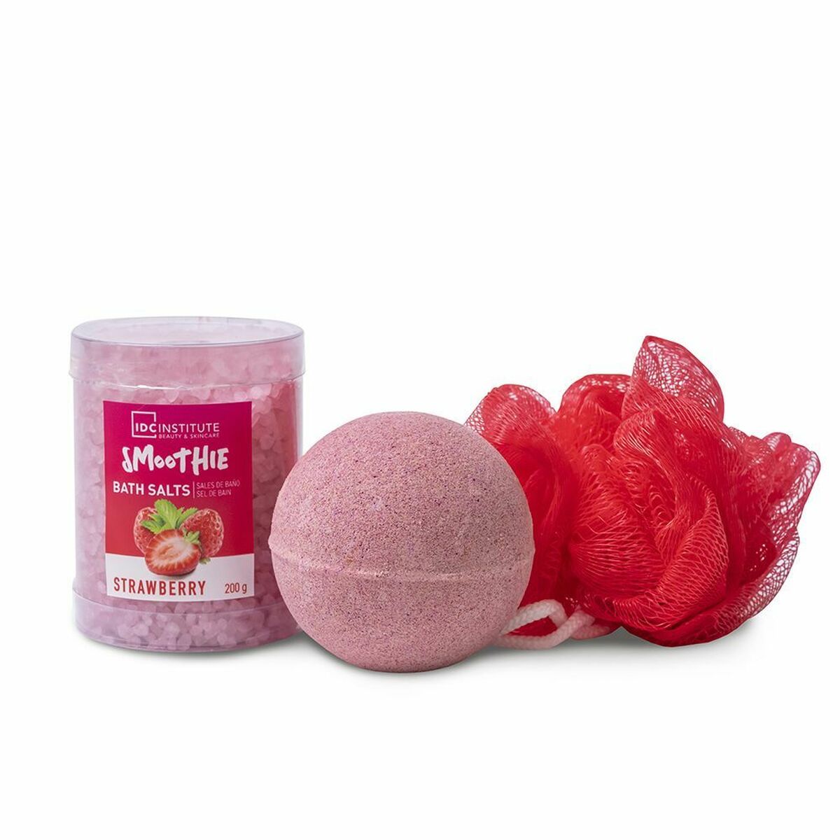 Set de Baño IDC Institute Smoothie Strawberry Fresa (3 Piezas) (3 pcs)