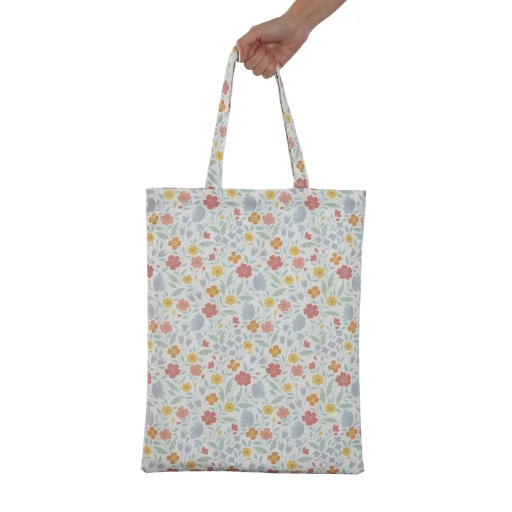 Bolsa de Compras Versa Flandes Flores Poliéster 36 x 48 cm