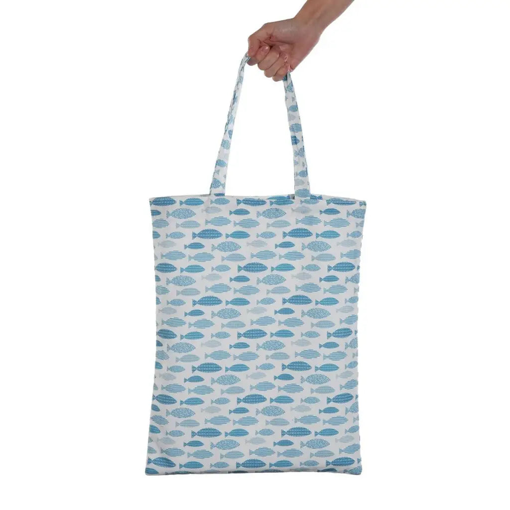 Bolsa de Compras Versa Peces Poliéster 36 x 48 cm