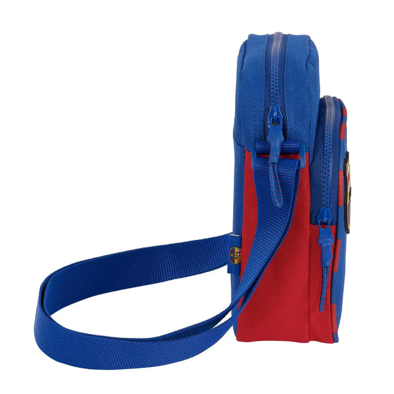 Bolso Bandolera F.C. Barcelona Azul Granate 16 x 22 6 cm