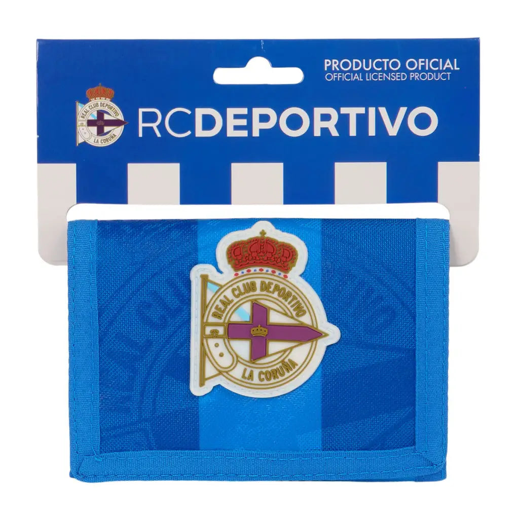 Cartera R. C. Deportivo de La Coruña Azul 12.5 x 9.5 1 cm