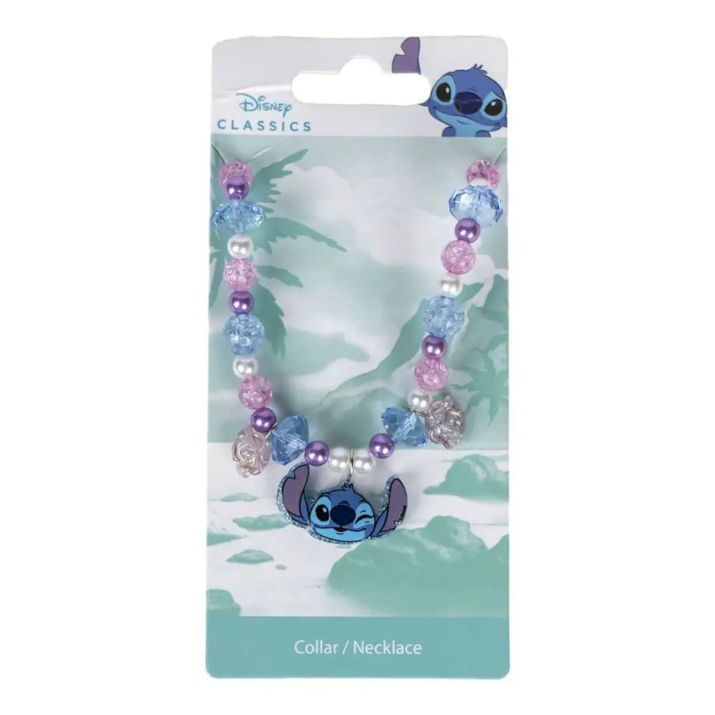 Collar Niña Stitch Azul Morado - Joyería