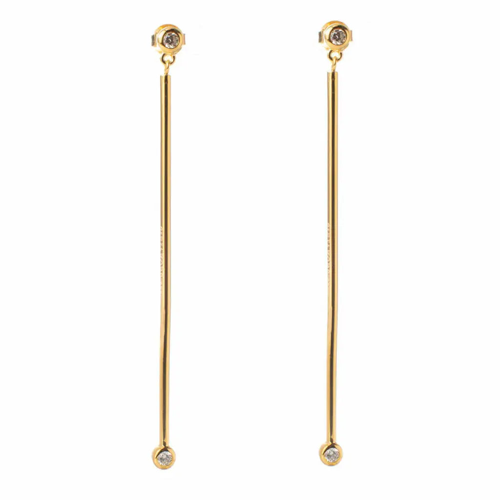 Pendientes Mujer Sif Jakobs E1034 - CZ - YG 8 cm - Joyería