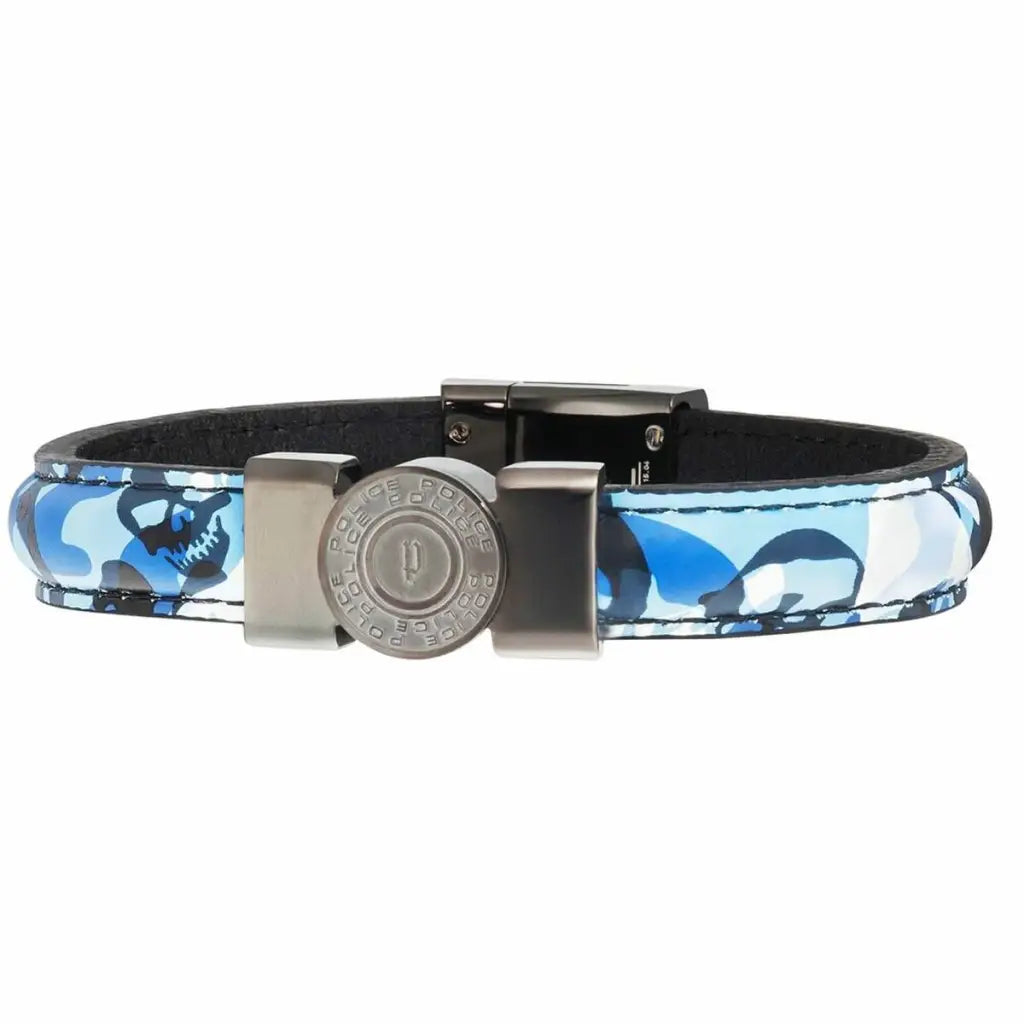 Pulsera Hombre Police PJ25556BLU.03 - L Cuero 21 cm