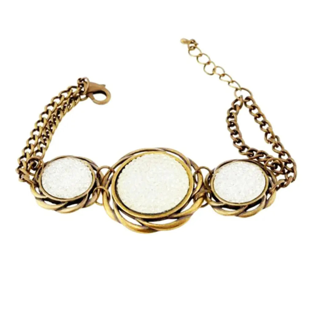 Pulsera Mujer Cristian Lay 437080 Blanco Acero Dorado (19