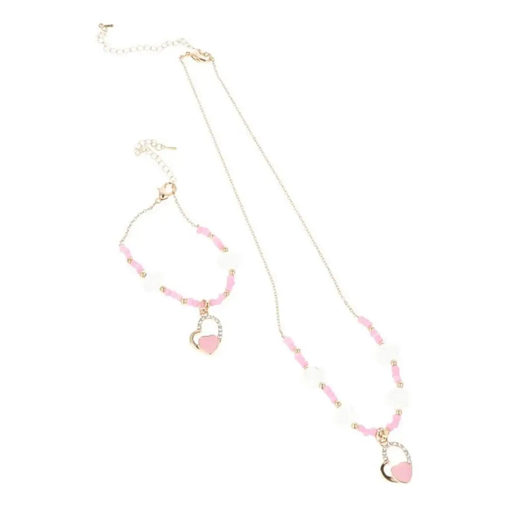 Set Collar y Pulseras Inca Corazones (2 pcs) - Joyería Niña