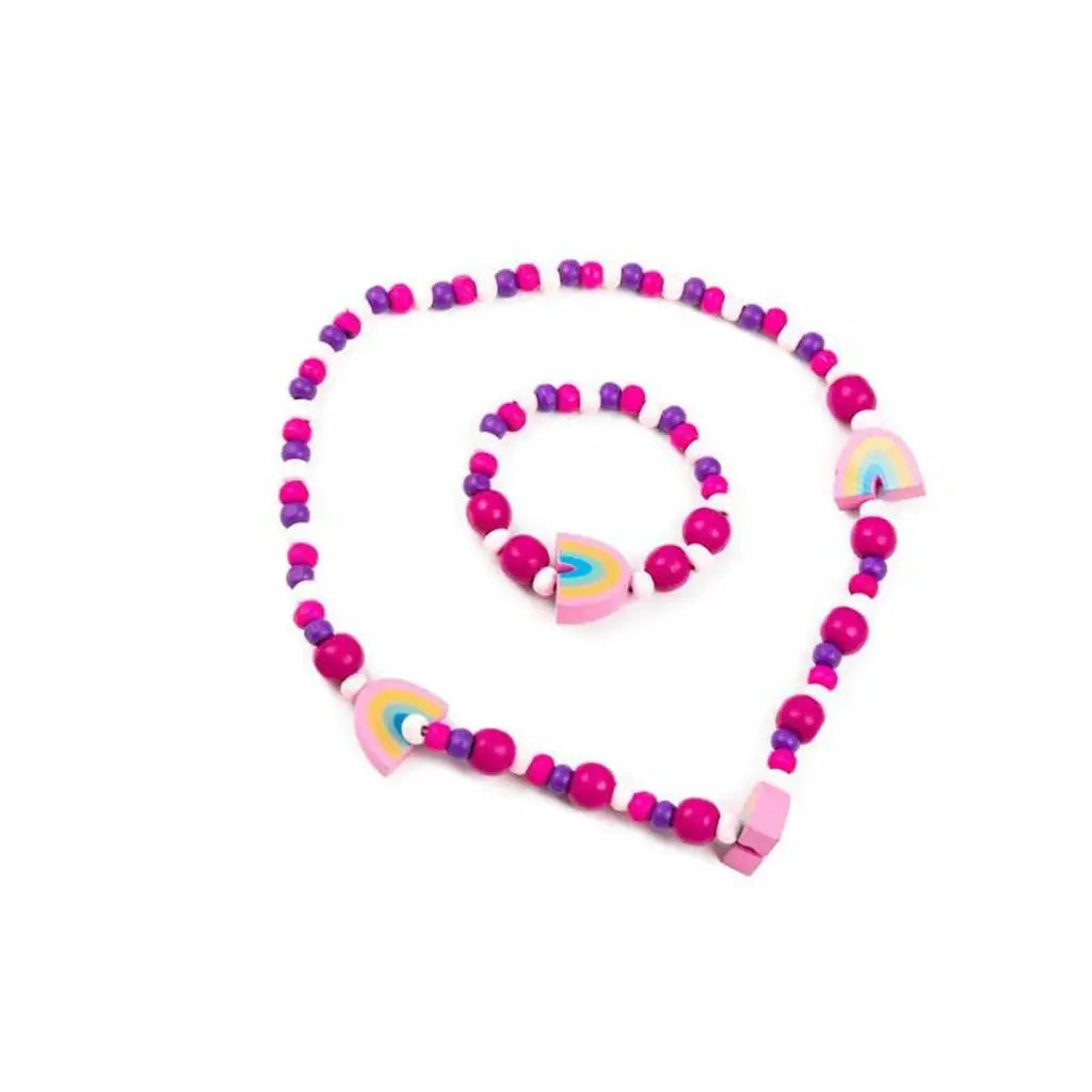 Set Collar y Pulseras Inca Rosa 2 Piezas Infantil