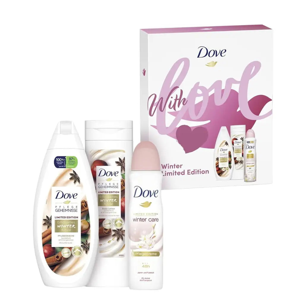 Set de higiene Dove Love Winter 3 Piezas - Belleza Baño e