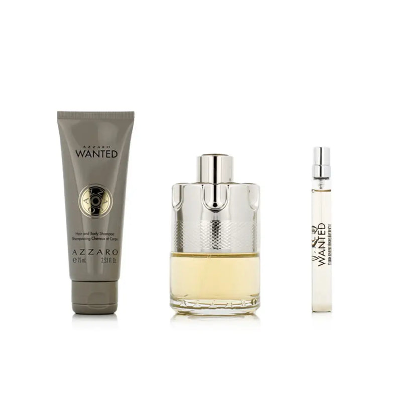 Set de Perfume Hombre Azzaro EDT Wanted 3 Piezas - Belleza