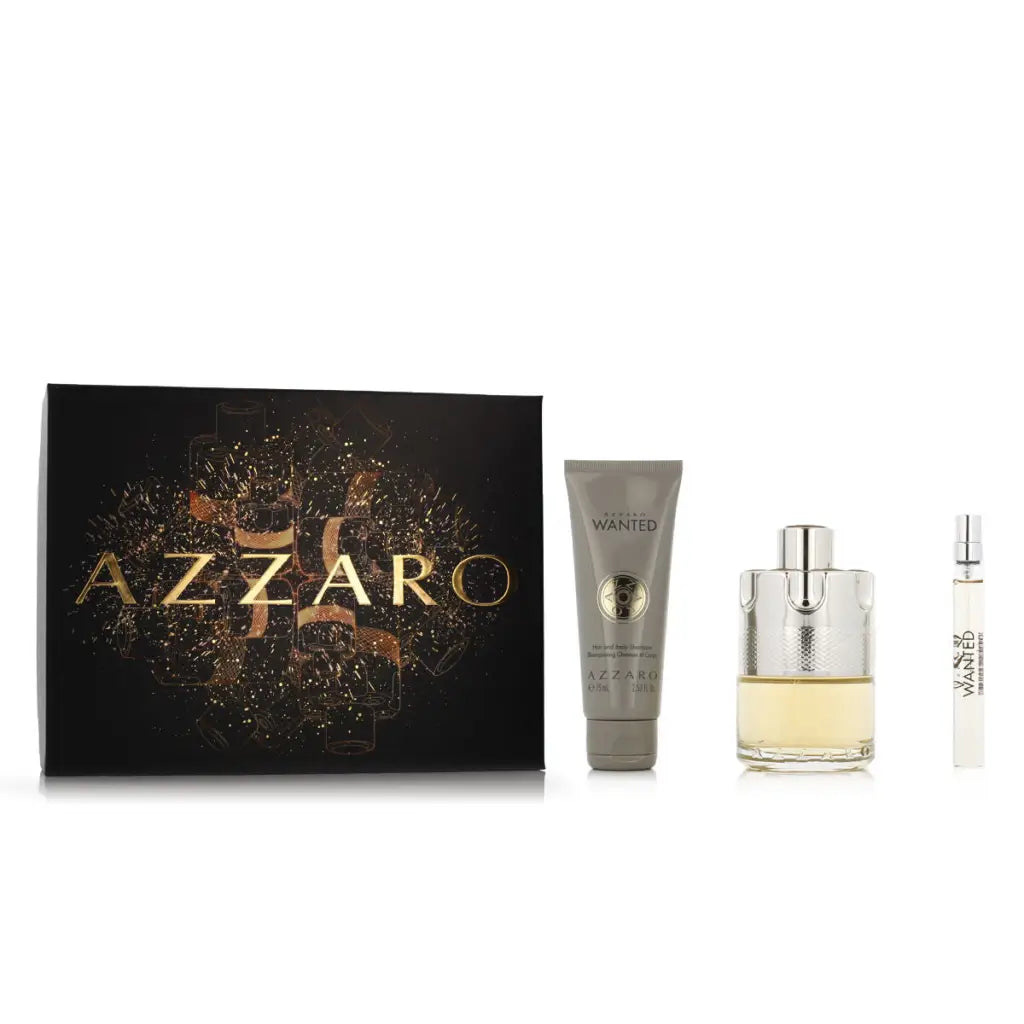 Set de Perfume Hombre Azzaro EDT Wanted 3 Piezas - Belleza