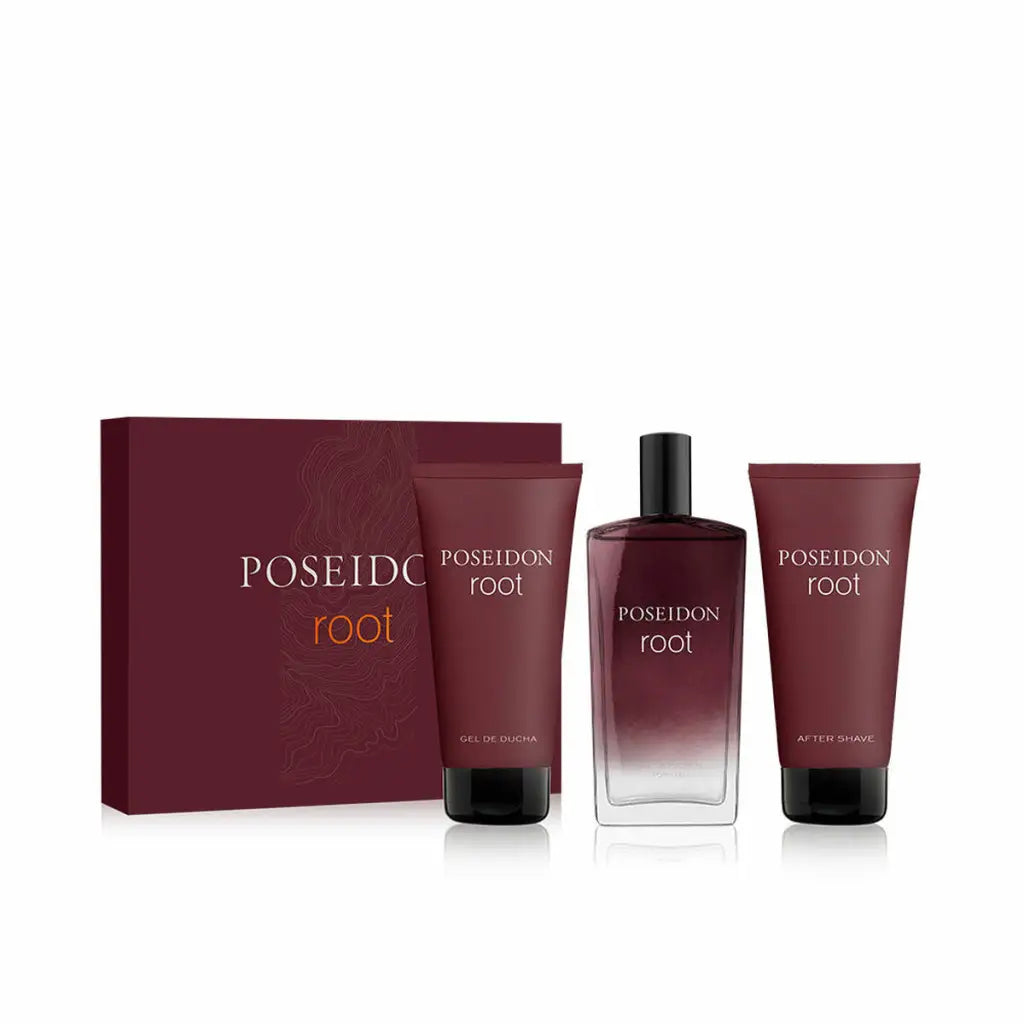 Set de Perfume Hombre Poseidon EDT Root 3 Piezas - Belleza