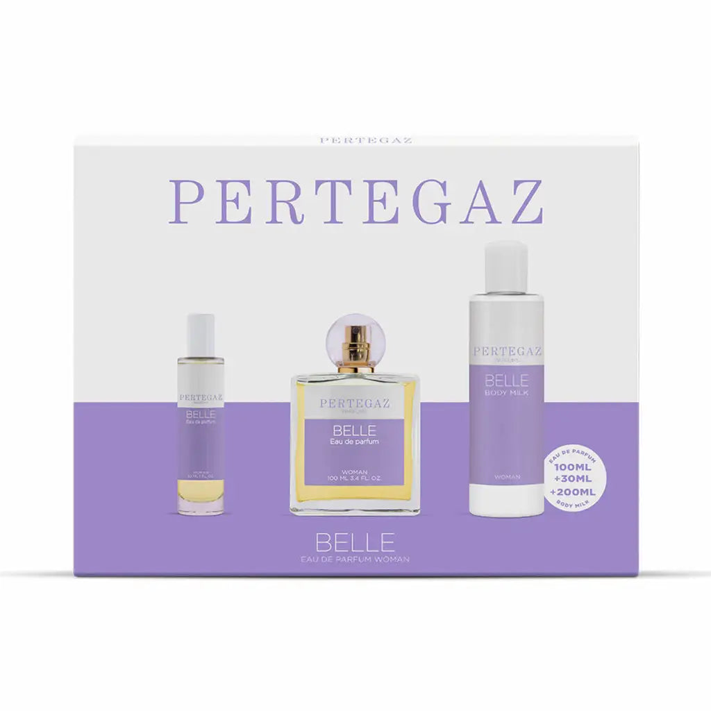 Set de Perfume Mujer Pertegaz Belle 3 Piezas - Belleza